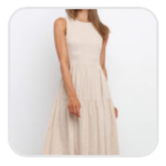 Petal + Pup Leisl Linen Dress in Beige - Picture 7 of 9